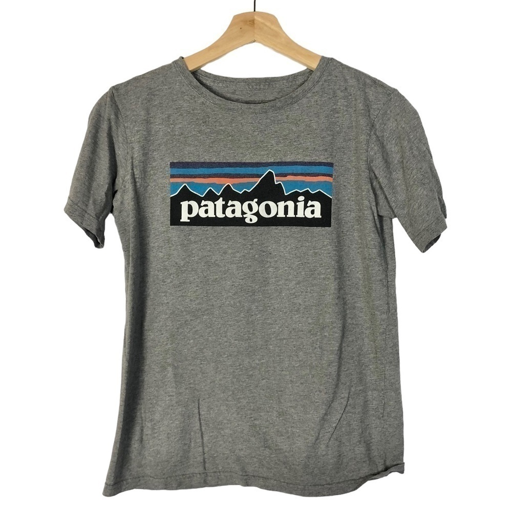 Patagonia Regenerative Responsibilitee Gray Logo Short Sleeve T-Shirt L